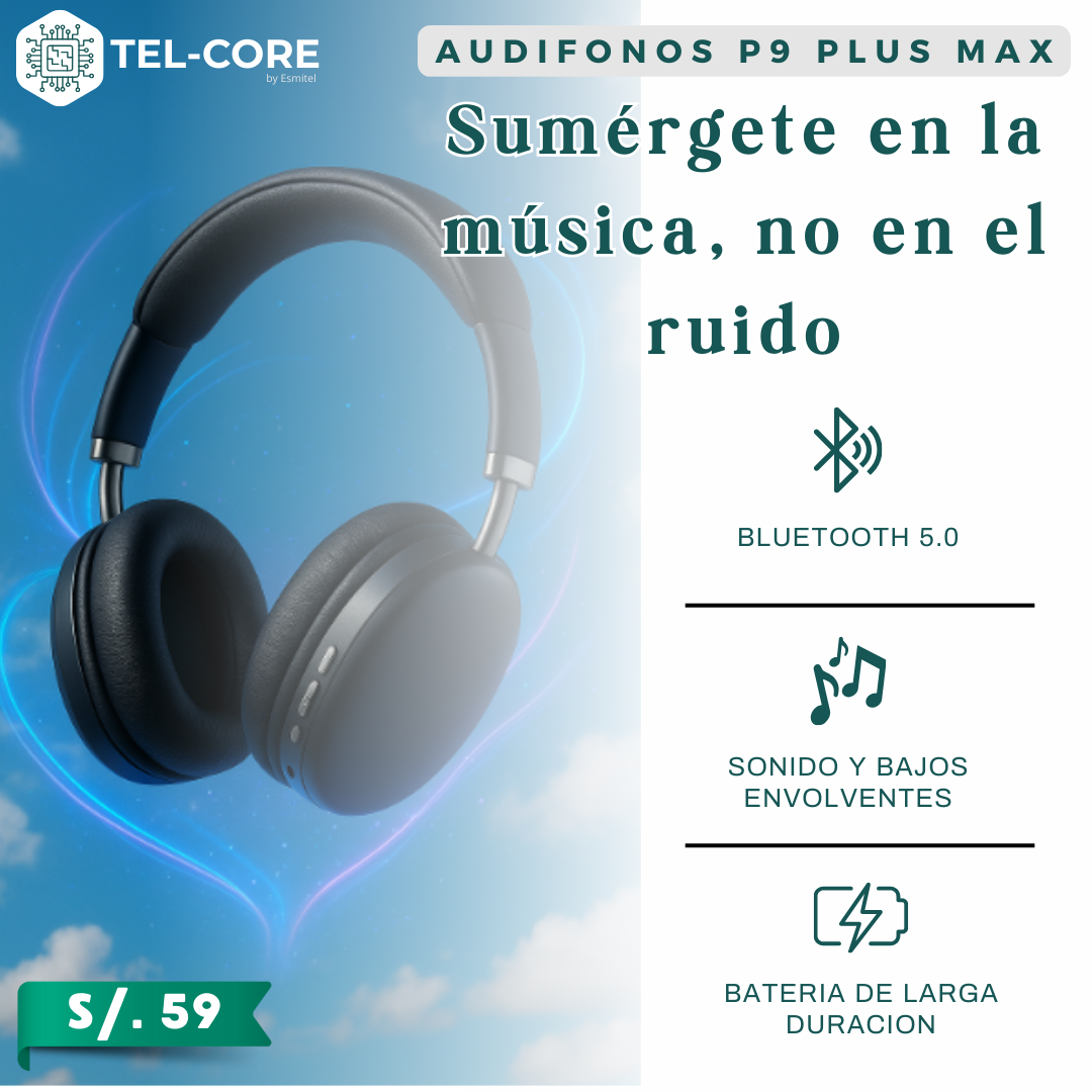 🎧 Audífonos P9 Plus Max – Vive la música como nunca