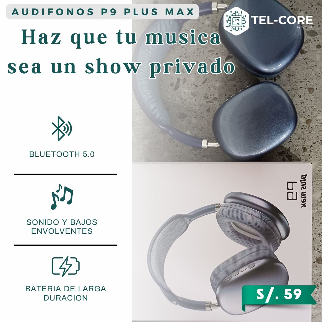 🎧 Audífonos P9 Plus Max – Vive la música como nunca