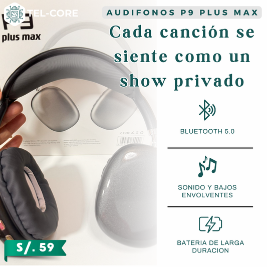 🎧 Audífonos P9 Plus Max – Vive la música como nunca